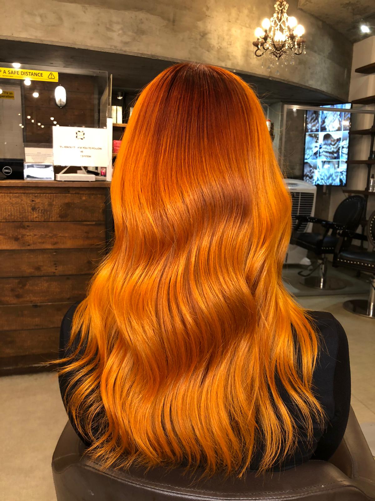 Intense Uniform Bright Copper Intense Uniform Bright Copper — Winter Copper Hair Color