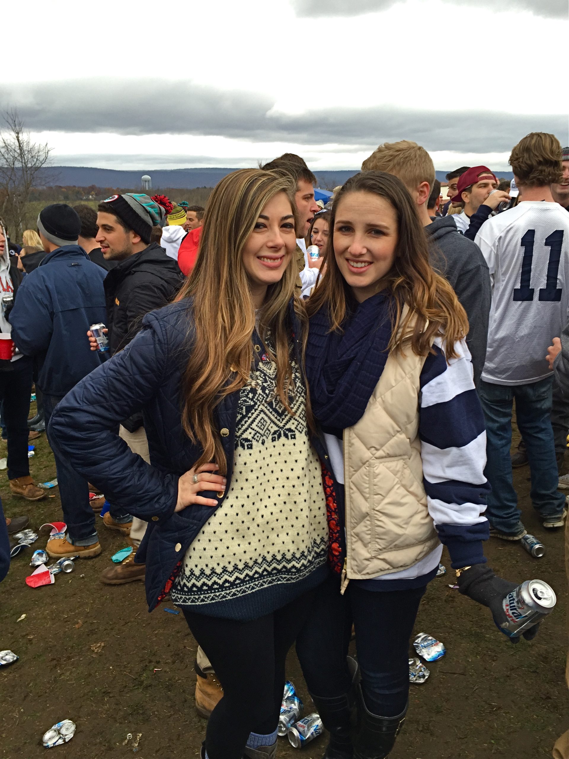 Quilted Vest and Sweater Combo for Warmth Quilted Vest and Sweater Combo for Warmth — Winter Football Game Outfits