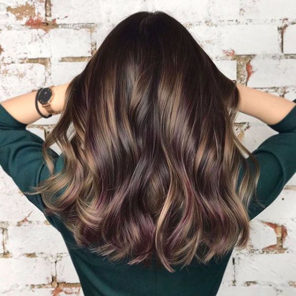 Dark Brown With Ash Violet Tones Dark Brown With Ash Violet Tones — True Winter Hair Color