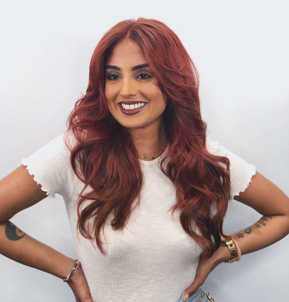 Mid-Back Red-Brown With Subtle Copper Mid-Back Red-Brown With Subtle Copper — Winter Red Hair Colors
