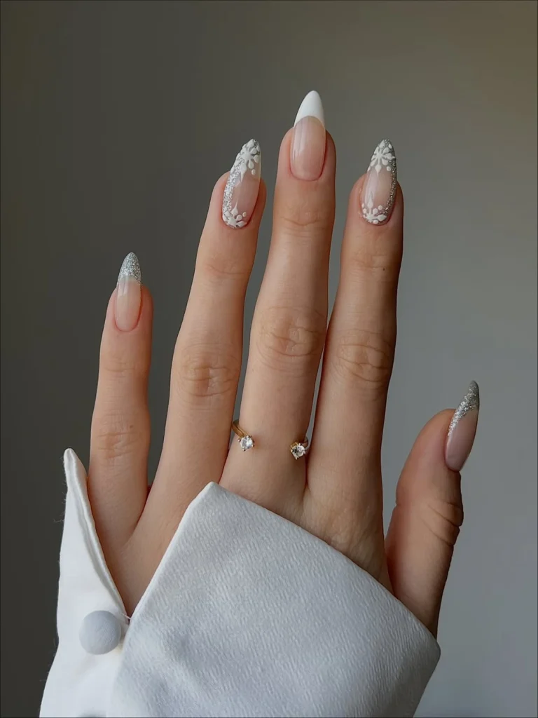 Neat Application Clean Lines Visual Idea — Winter French Tip Nails