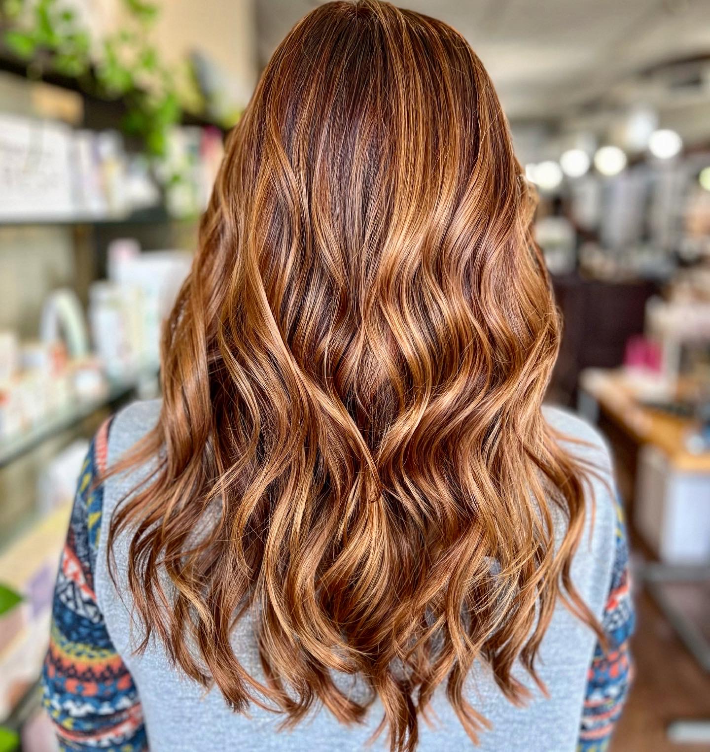 Dimensional Auburn With Golden Highlights — Winter Hair Colors for Redheads