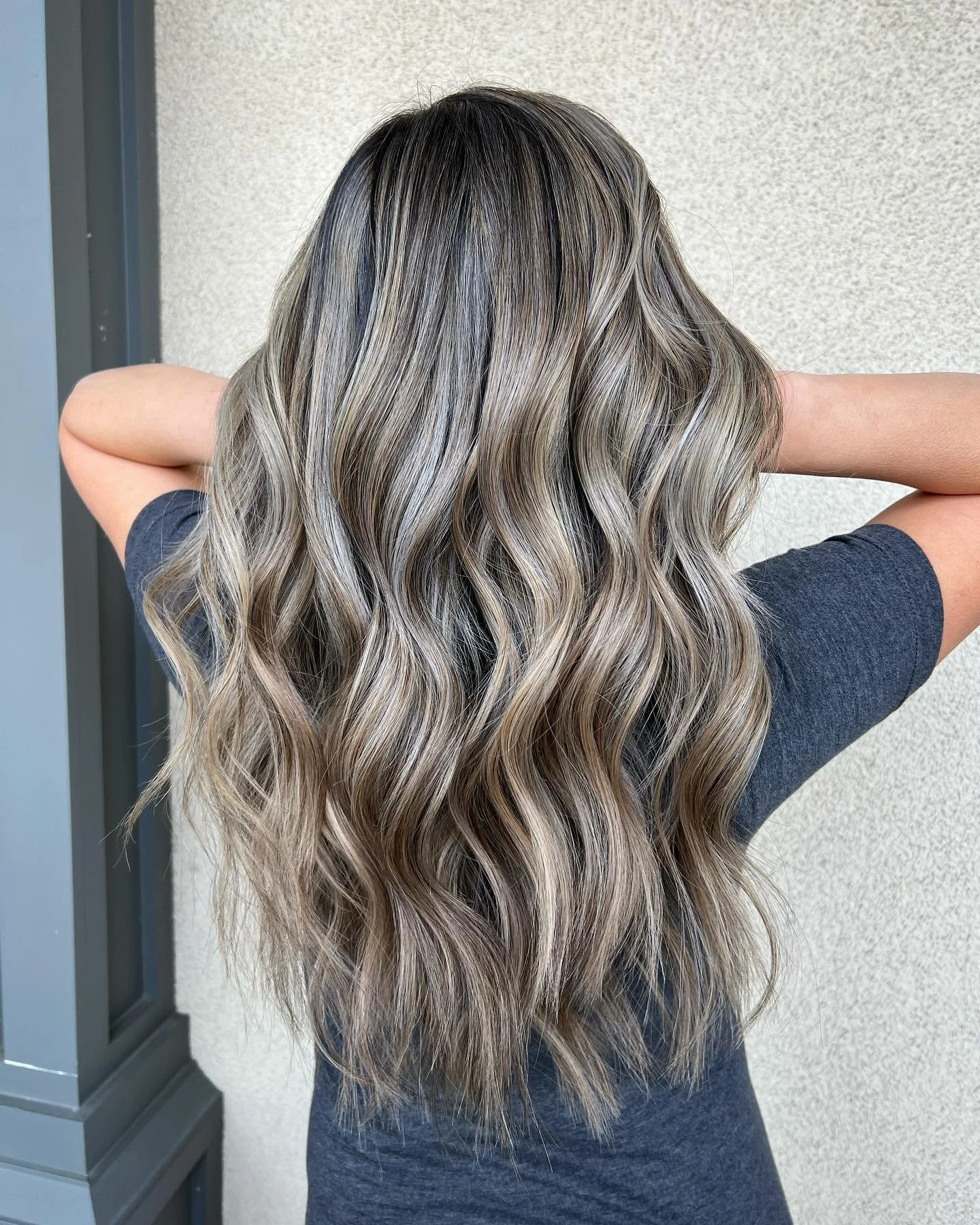 Ash Brown With Platinum Blonde Highlights — Winter Hair Colors for Curly Hair