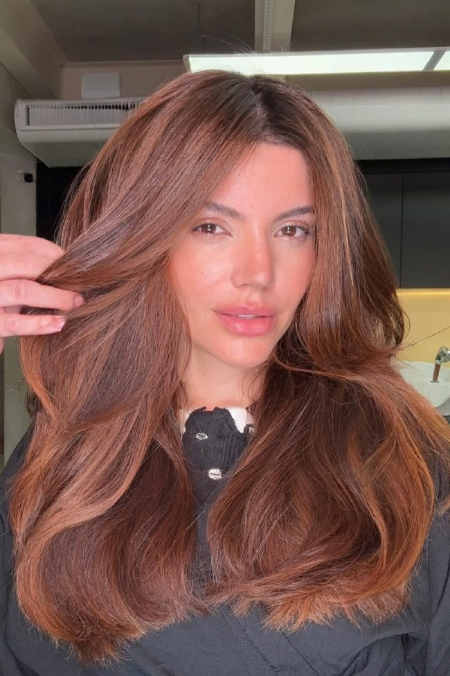Medium Brown With Reddish-Cinnamon Undertones — Cinnamon Brown Hair