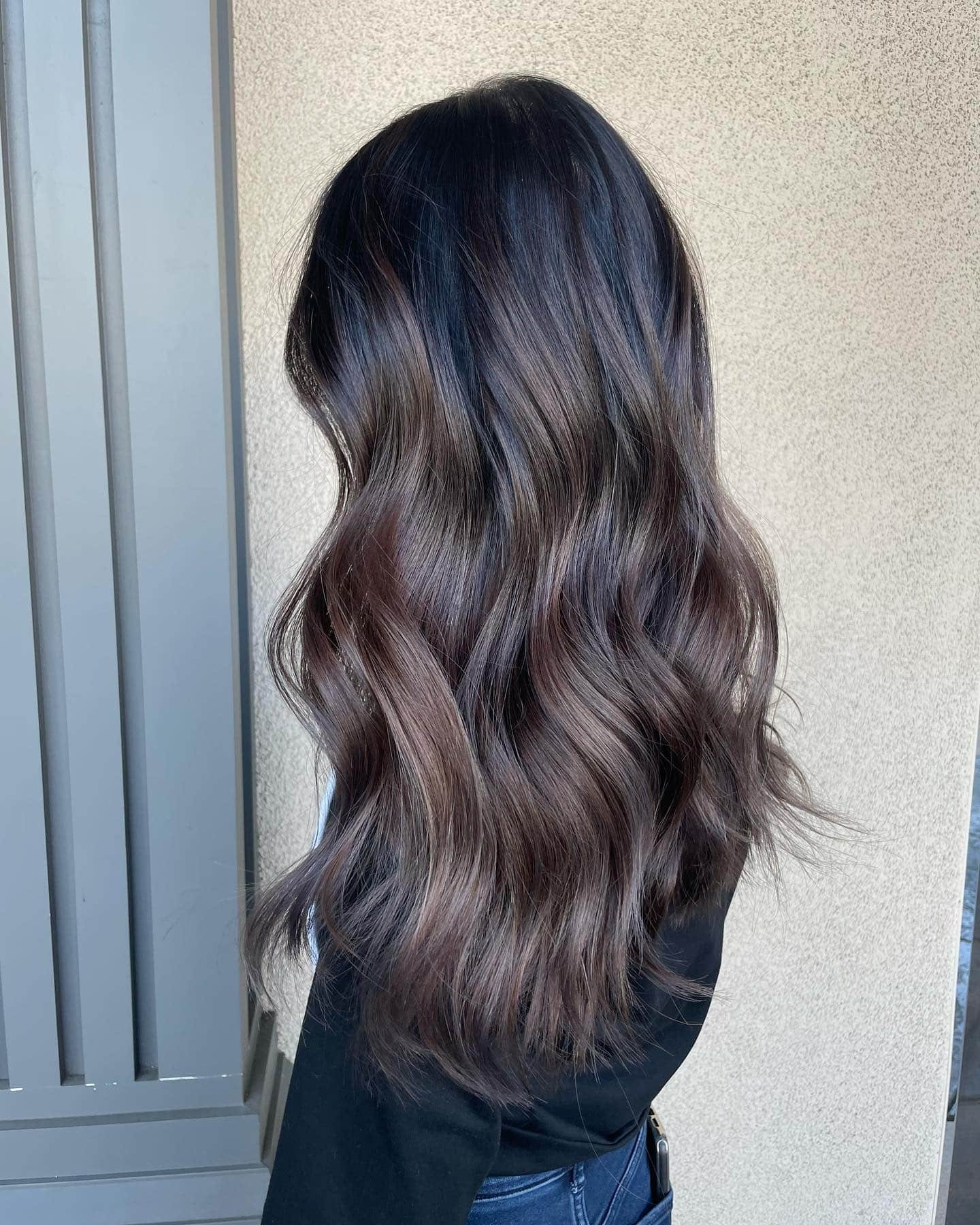 Cool Ash Brown Ombre — Dark Winter Hair Colors