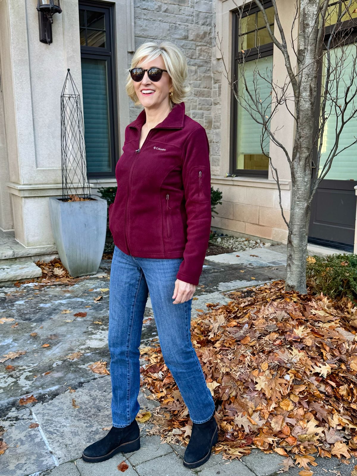 Black Ankle Boots Outfit Idea Black Ankle Boots Outfit Idea — Fleece Jacket Outfits