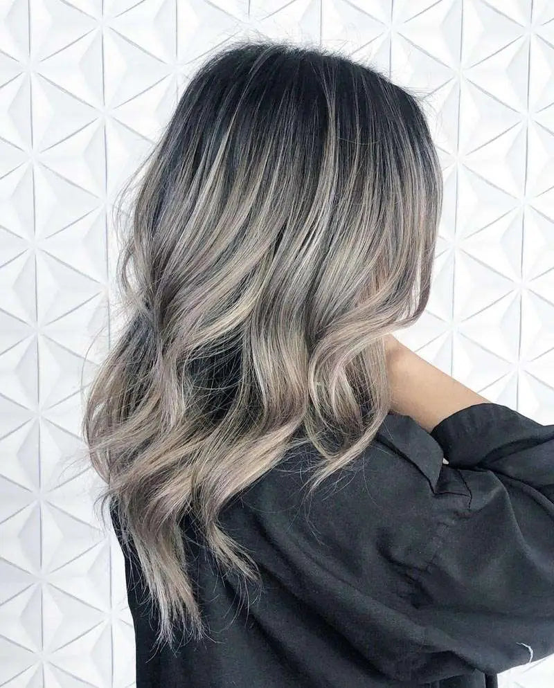 Mid-Back Ash Blonde With Grey Tones — Cool Winter Hair Colors