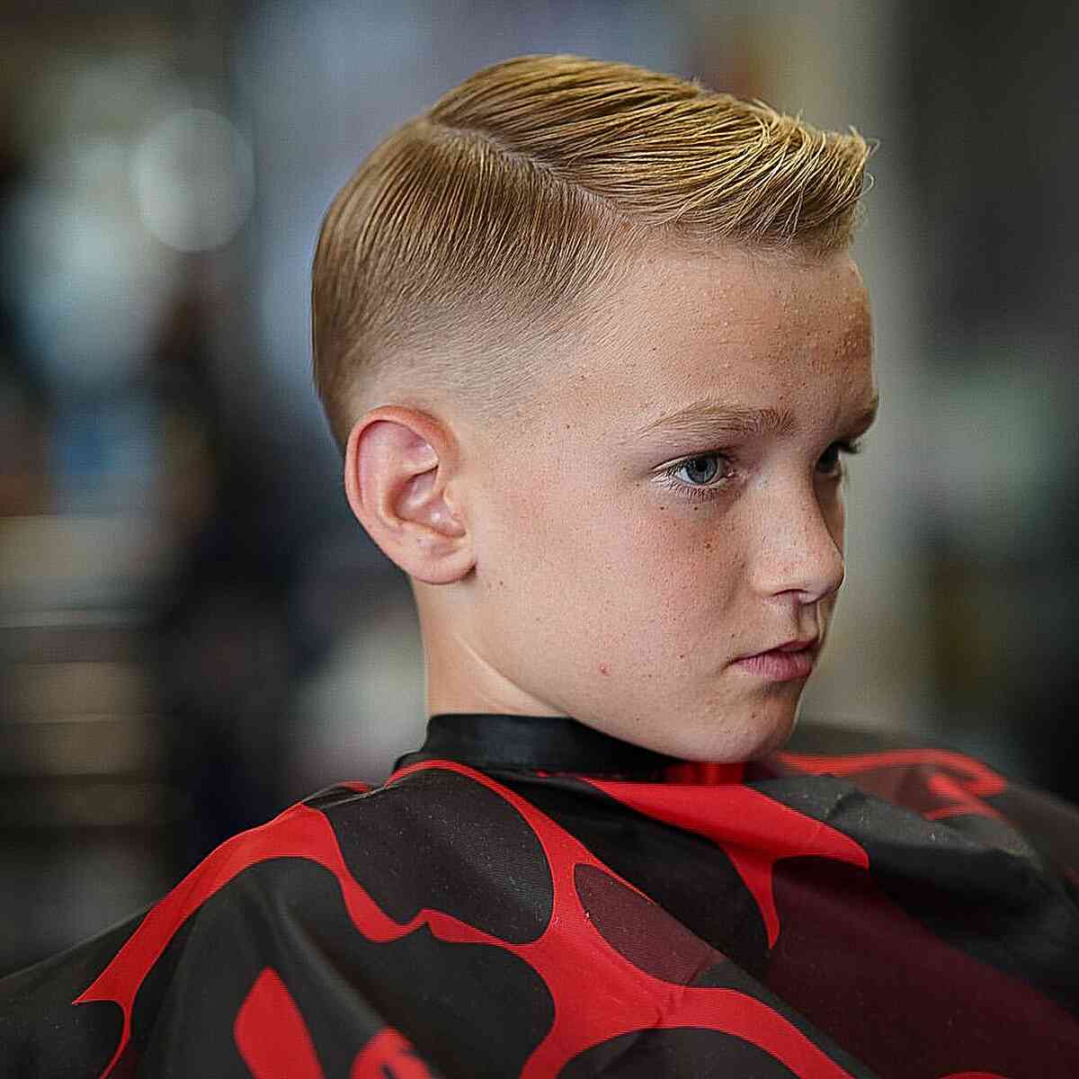 Dark Brown Side Part With High Fade Dark Brown Side Part With High Fade — Winter Haircuts for Boys
