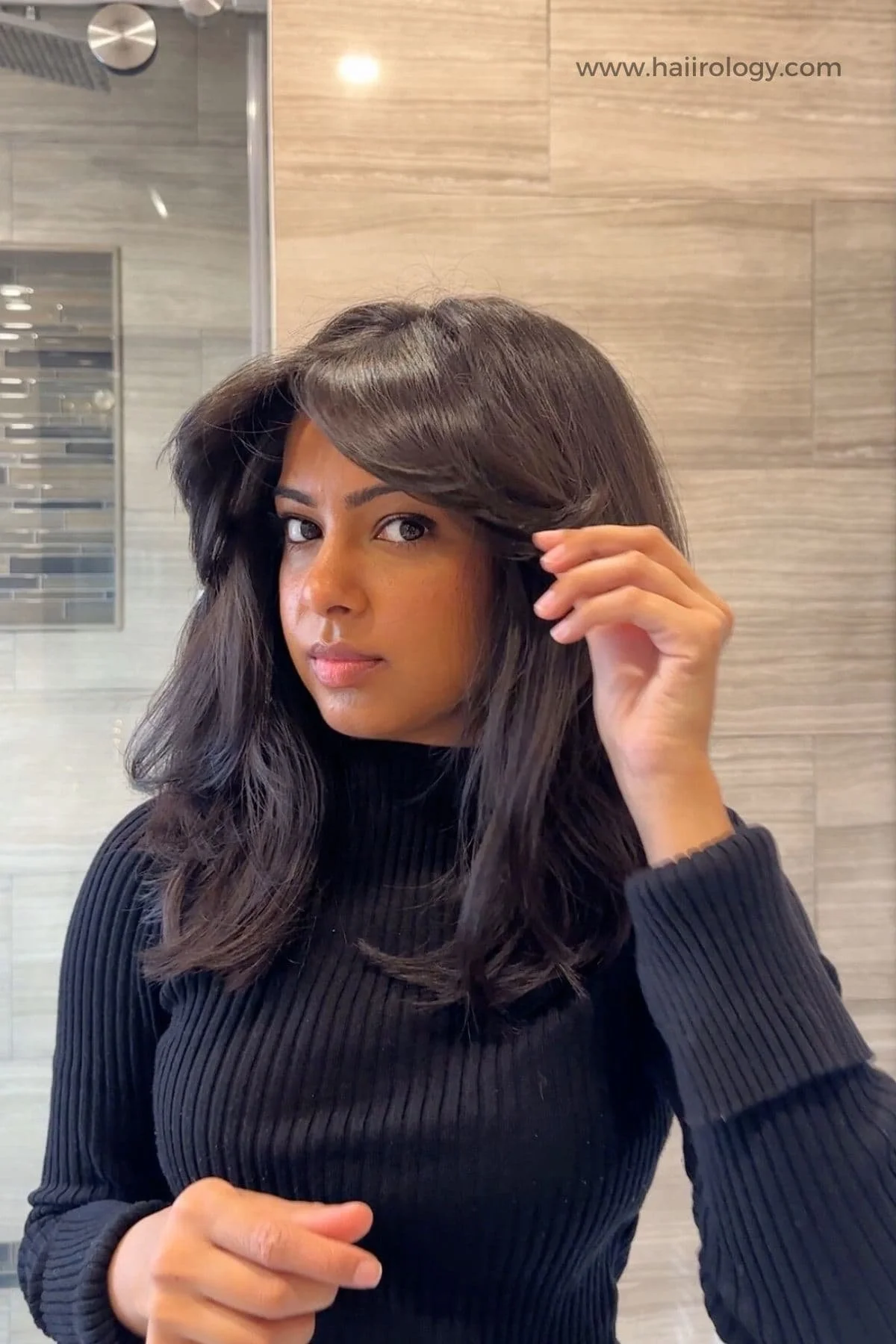 Mid-Back Thick Layers Volume Mid-Back Thick Layers Volume — Winter Haircuts with Curtain Bangs