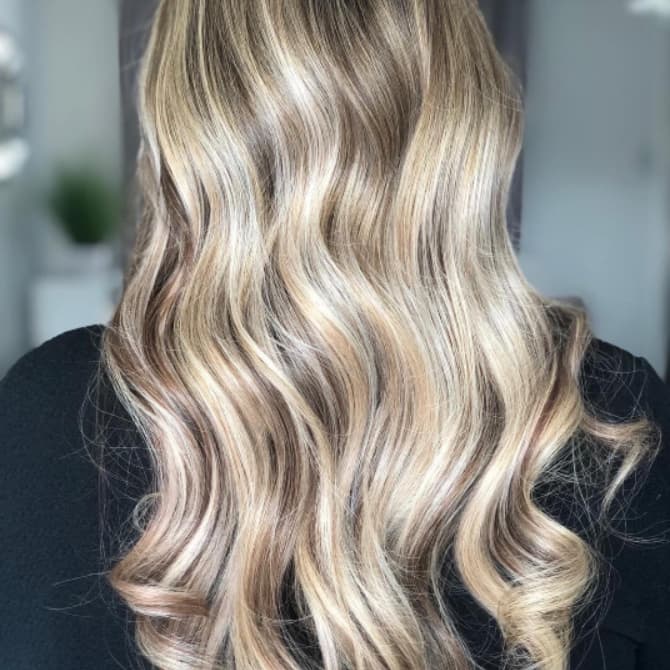 Back View Blonde With Darker Lowlights — Lowlights for Blonde Hair