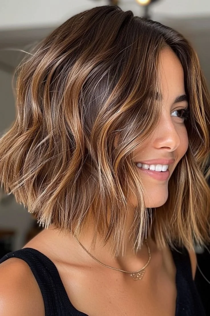 Collarbone Bob With Balayage Collarbone Bob With Balayage — Winter Haircuts for Thick Hair