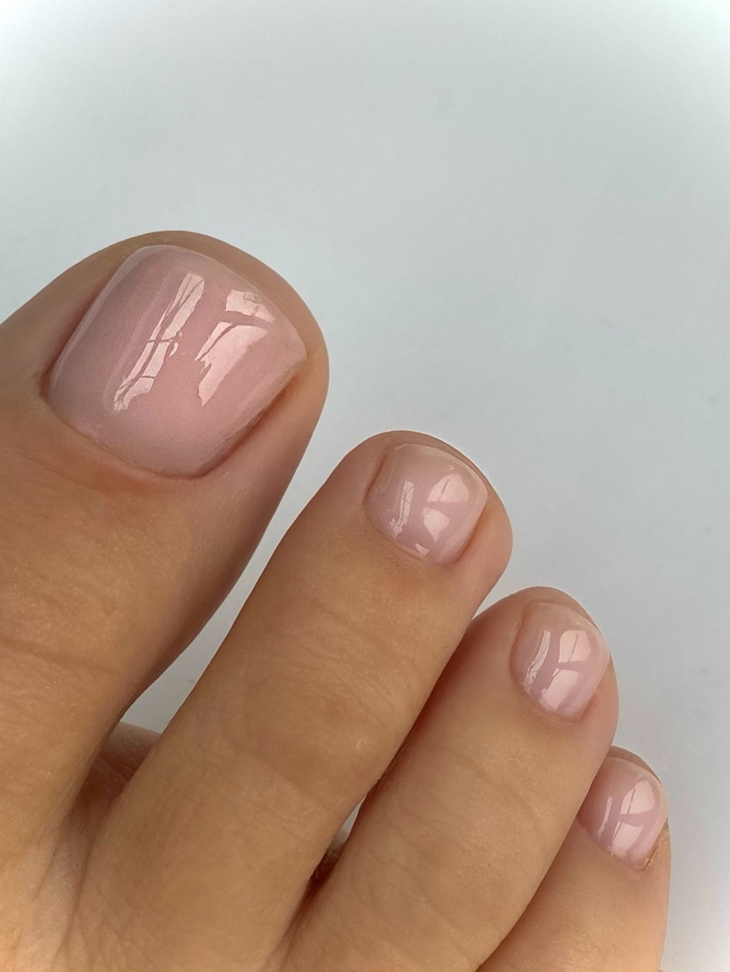 Sheer Pale Pink Glossy Sheer Pale Pink Glossy — Winter Pedicure Colors