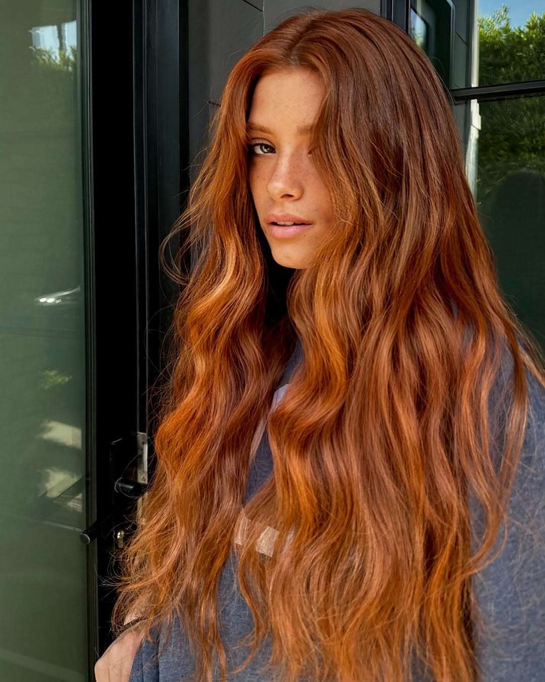 Bright Copper With Blonde Highlights — Winter Hair Colors for Redheads
