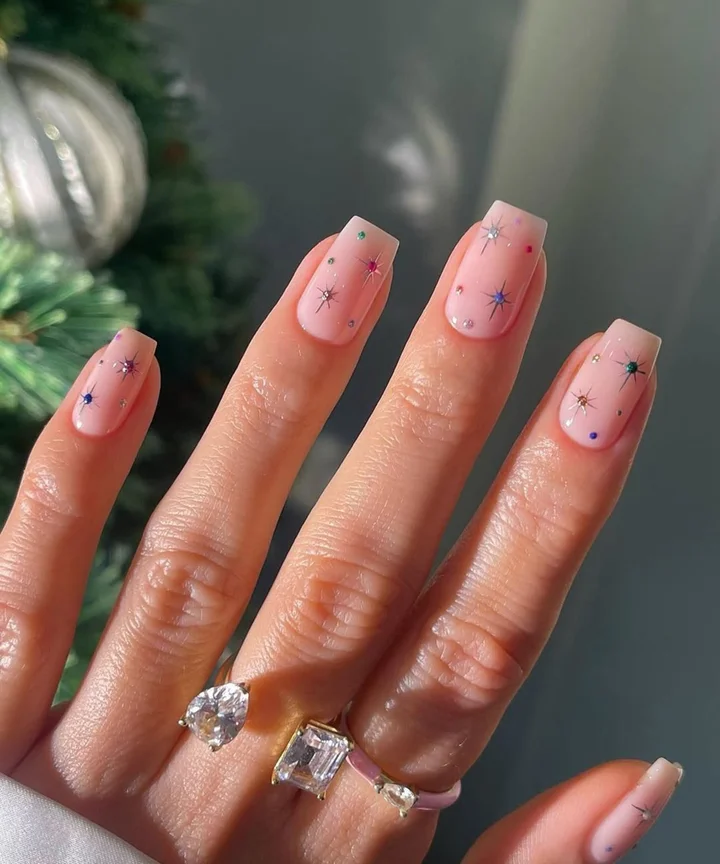 Sparkling Pastel Short Square Nails Sparkling Pastel Short Square Nails — nail art ideas