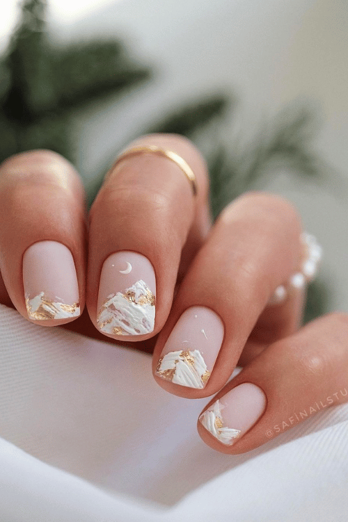 Winter Mountain Matte Square Nails Winter Mountain Matte Square Nails — Everyday Winter Nails