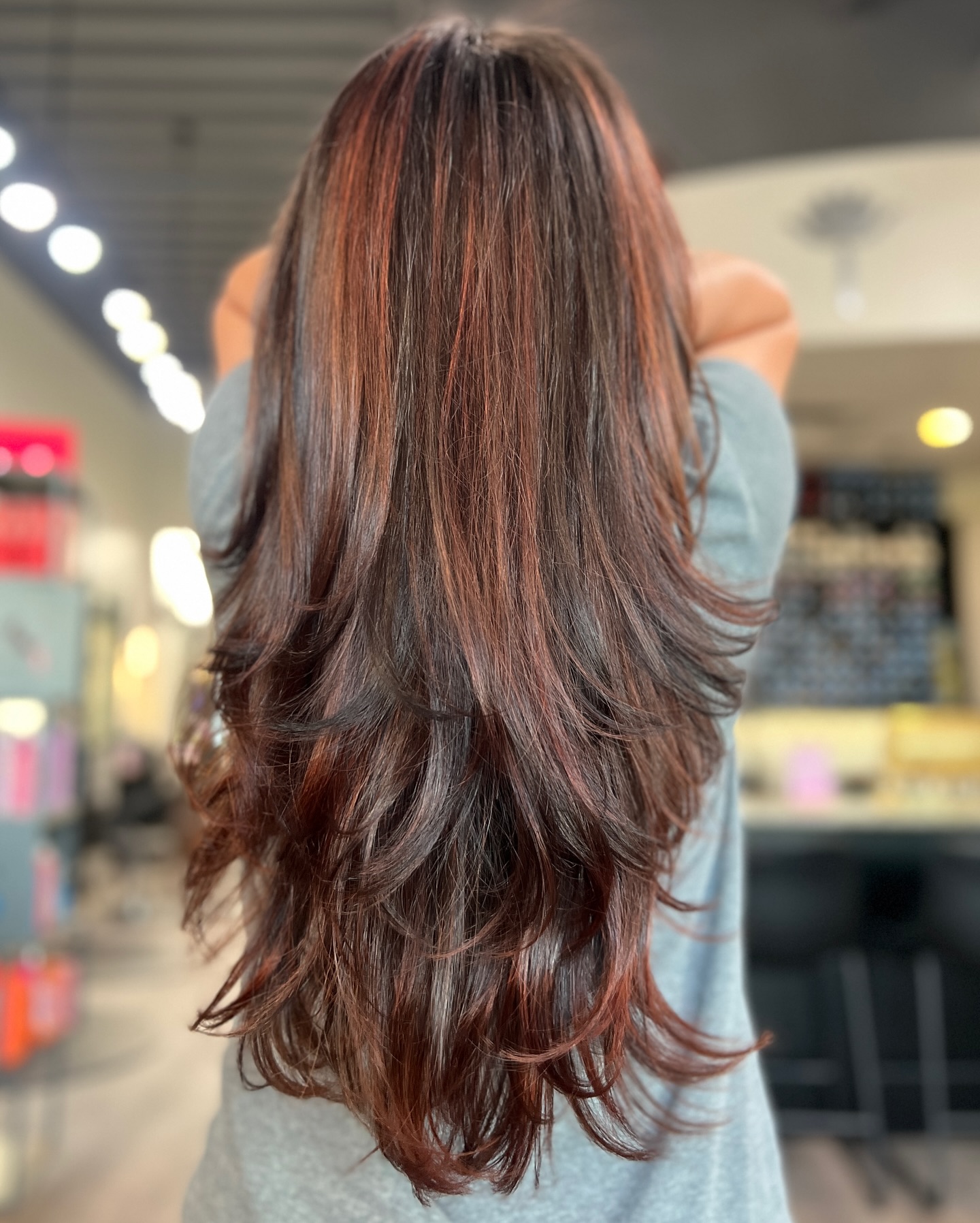 Dark Brown with Cherry Cola Balayage — Cherry Cola Hair Color