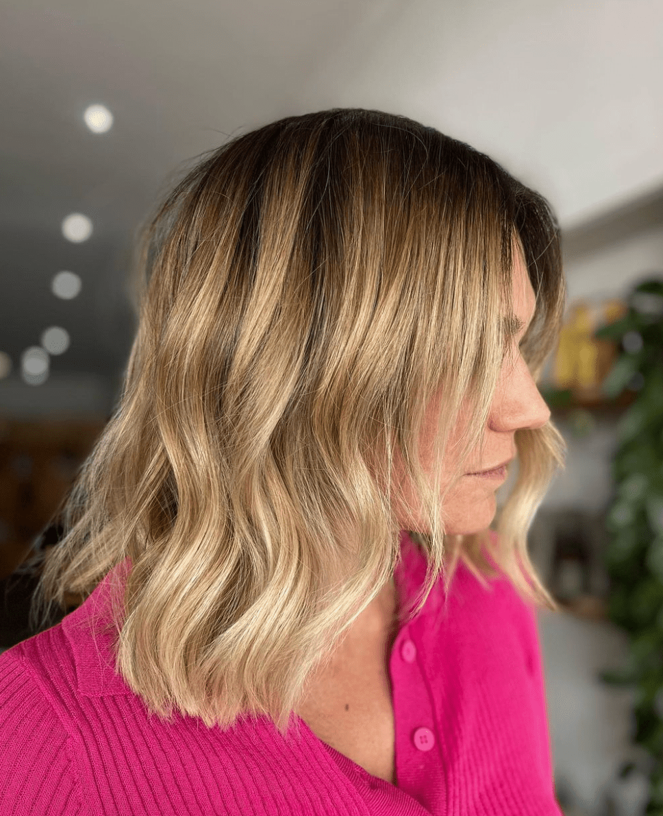 Angled Bob With Dark Blonde Dimension — Lowlights for Blonde Hair