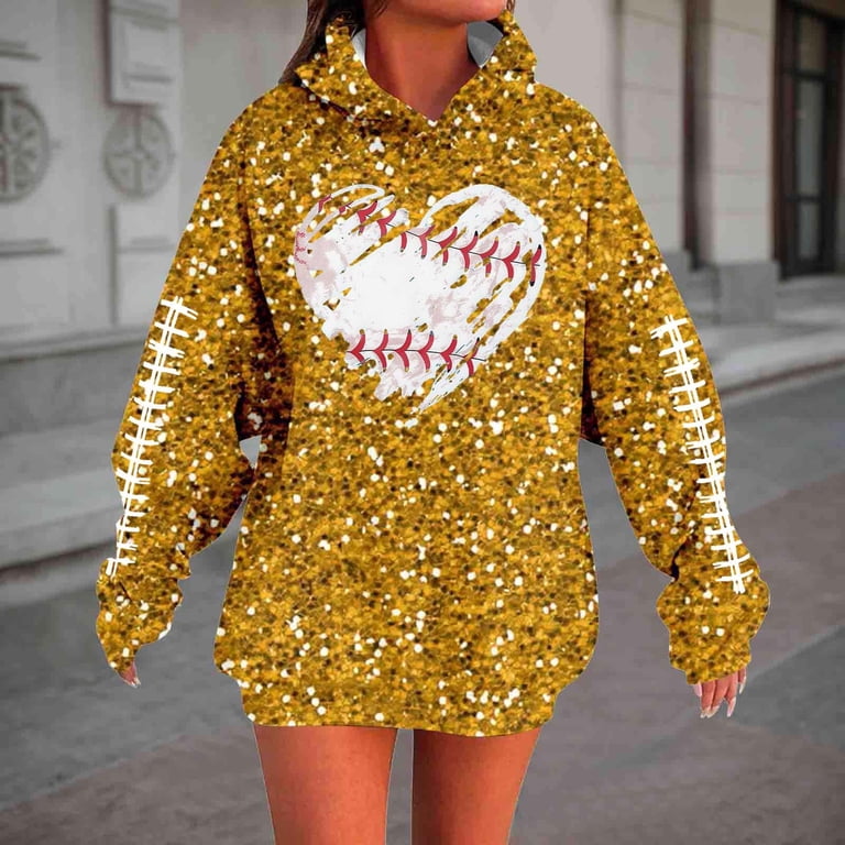 Glamorous Gold Sequin Hoodie for a Festive Game Day Glamorous Gold Sequin Hoodie for a Festive Game Day — Cold Weather Game Day Outfits