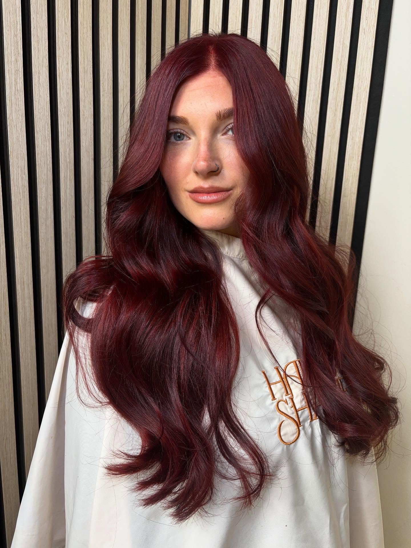 Deep Red With Auburn Undertones — Dark Winter Hair Colors