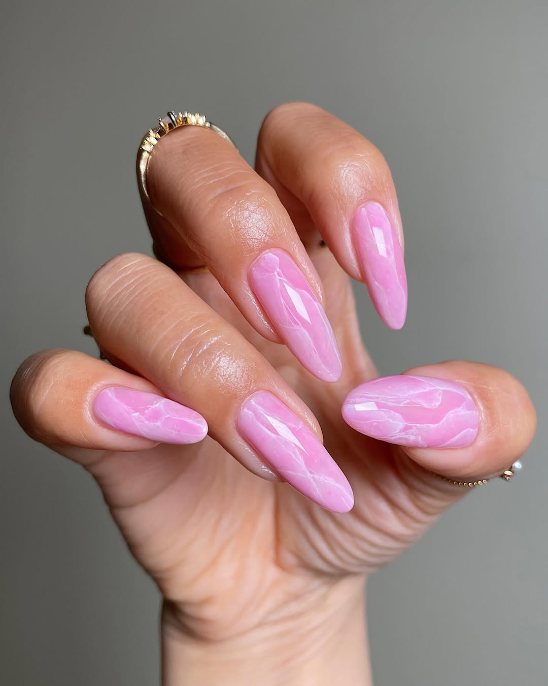 Milky Gradient Snowflake Stilettos Milky Gradient Snowflake Stilettos — Winter to Spring Transition Nails