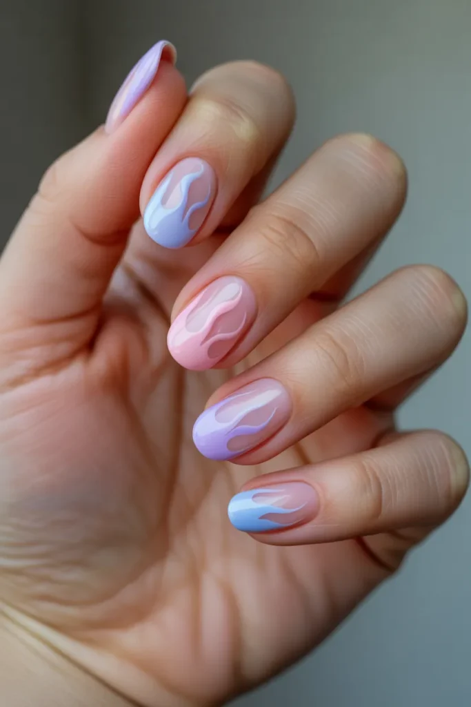 Ethereal Pastel Flame Gradient Ethereal Pastel Flame Gradient — cute nail designs