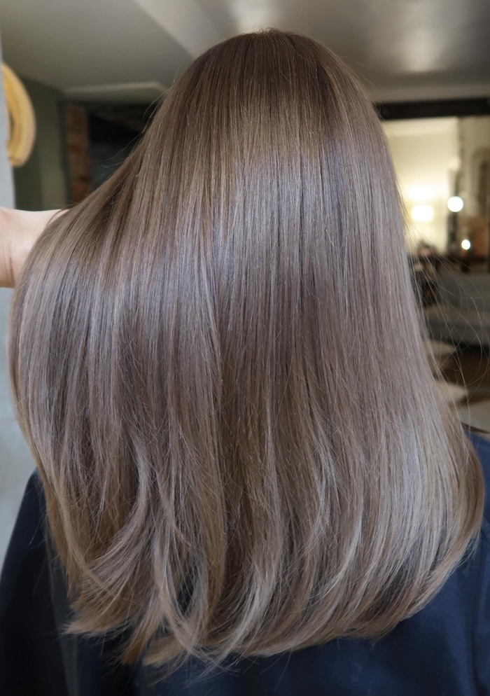 Smoky Beige Ash Brown for Straight Hair — Ash Brown Hair