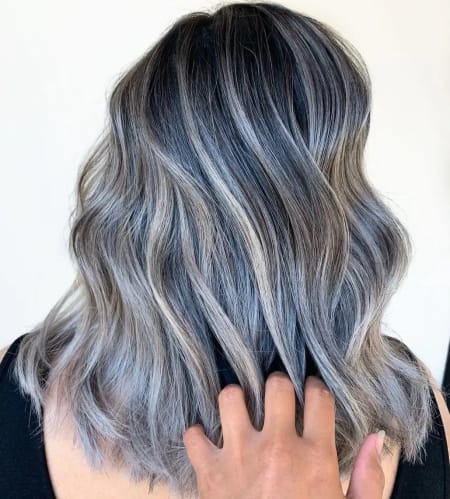 Collarbone Gray Contrast Highlights — Gray Blending Highlights