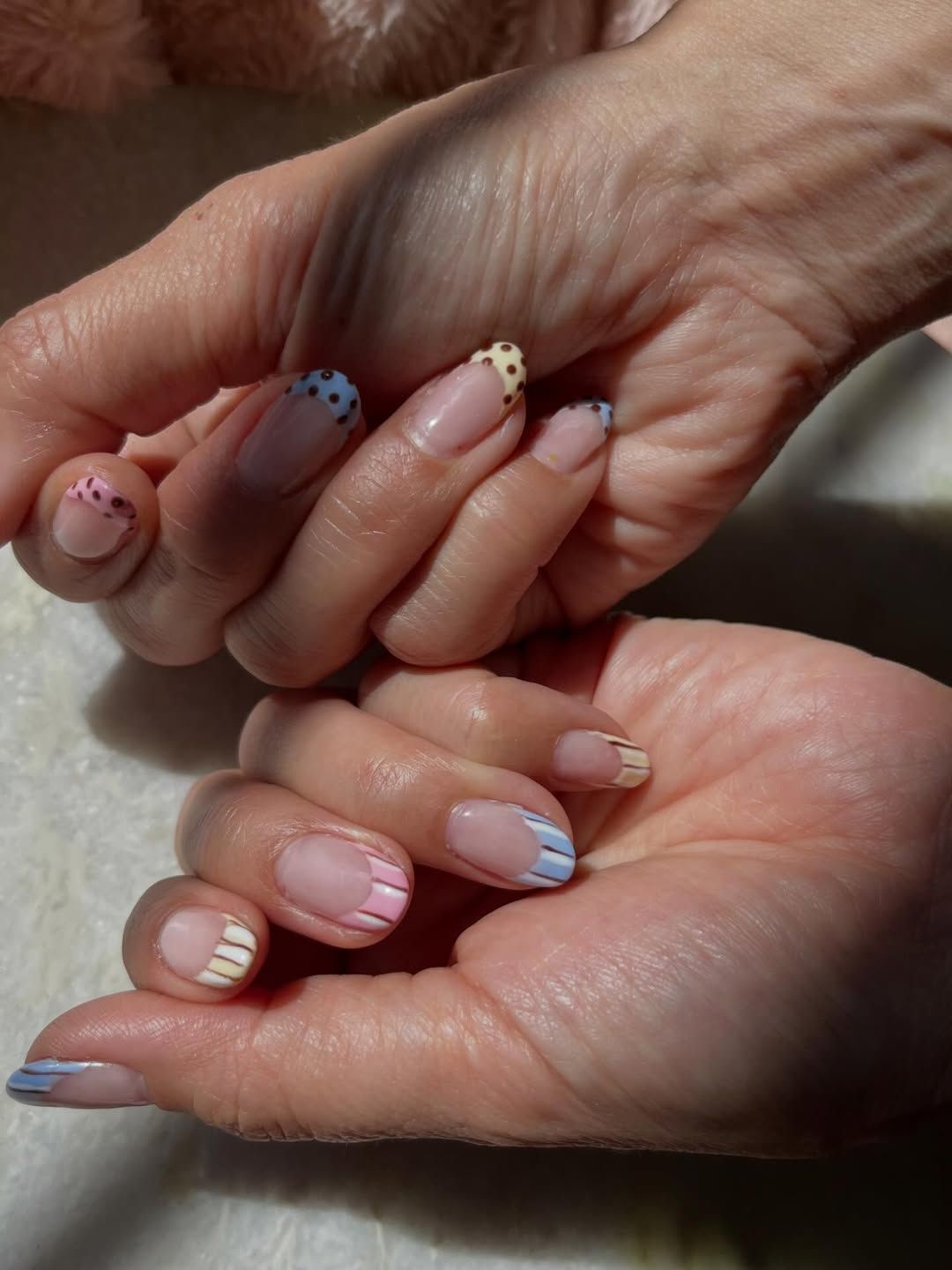 Lavender Milk Gradient with White Branches Lavender Milk Gradient with White Branches — Pastel Winter Nails