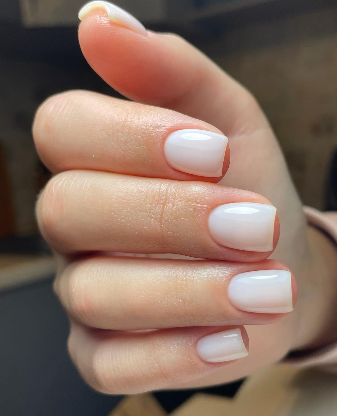 One Hand Flawless Opaque Milky White Short Square Nails One Hand Flawless Opaque Milky White Short Square Nails — Milky White Nails