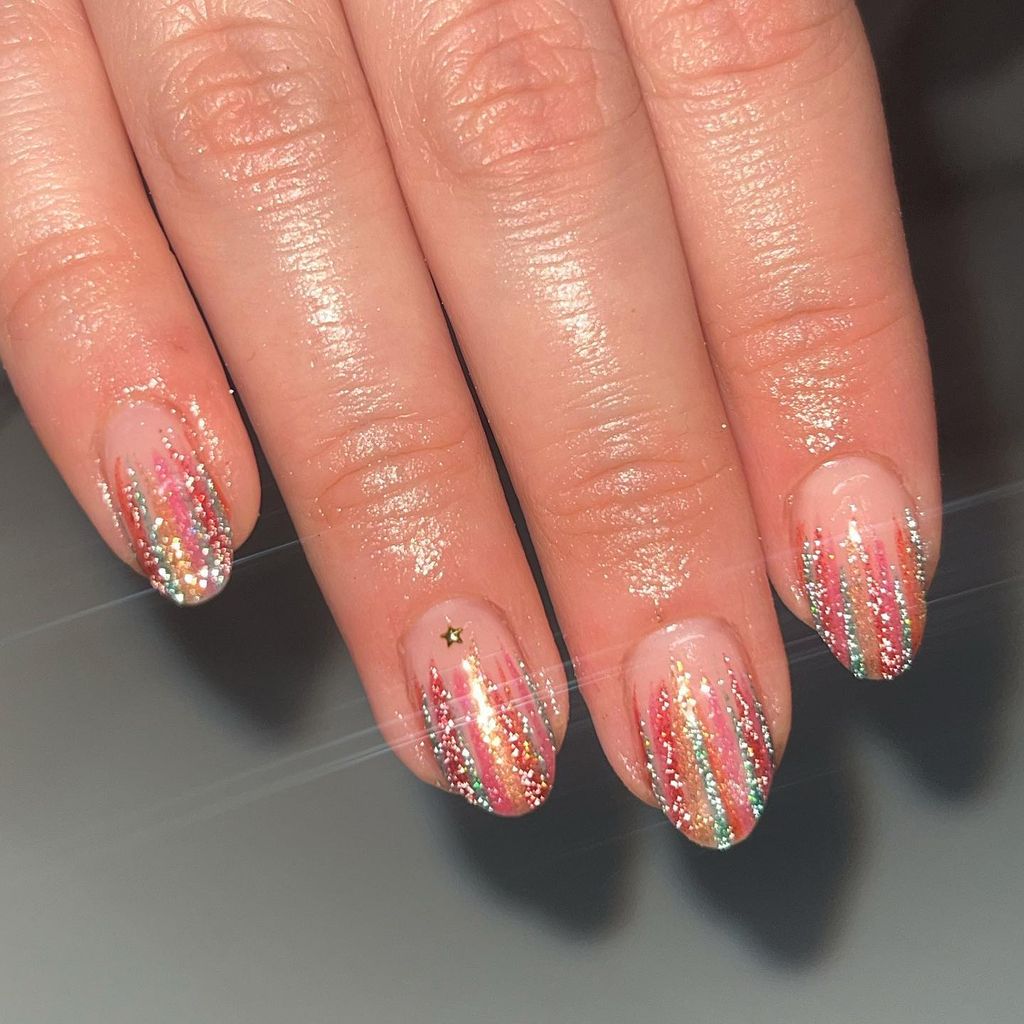 Even Application Visual Idea Even Application Visual Idea — Winter Oval Nails