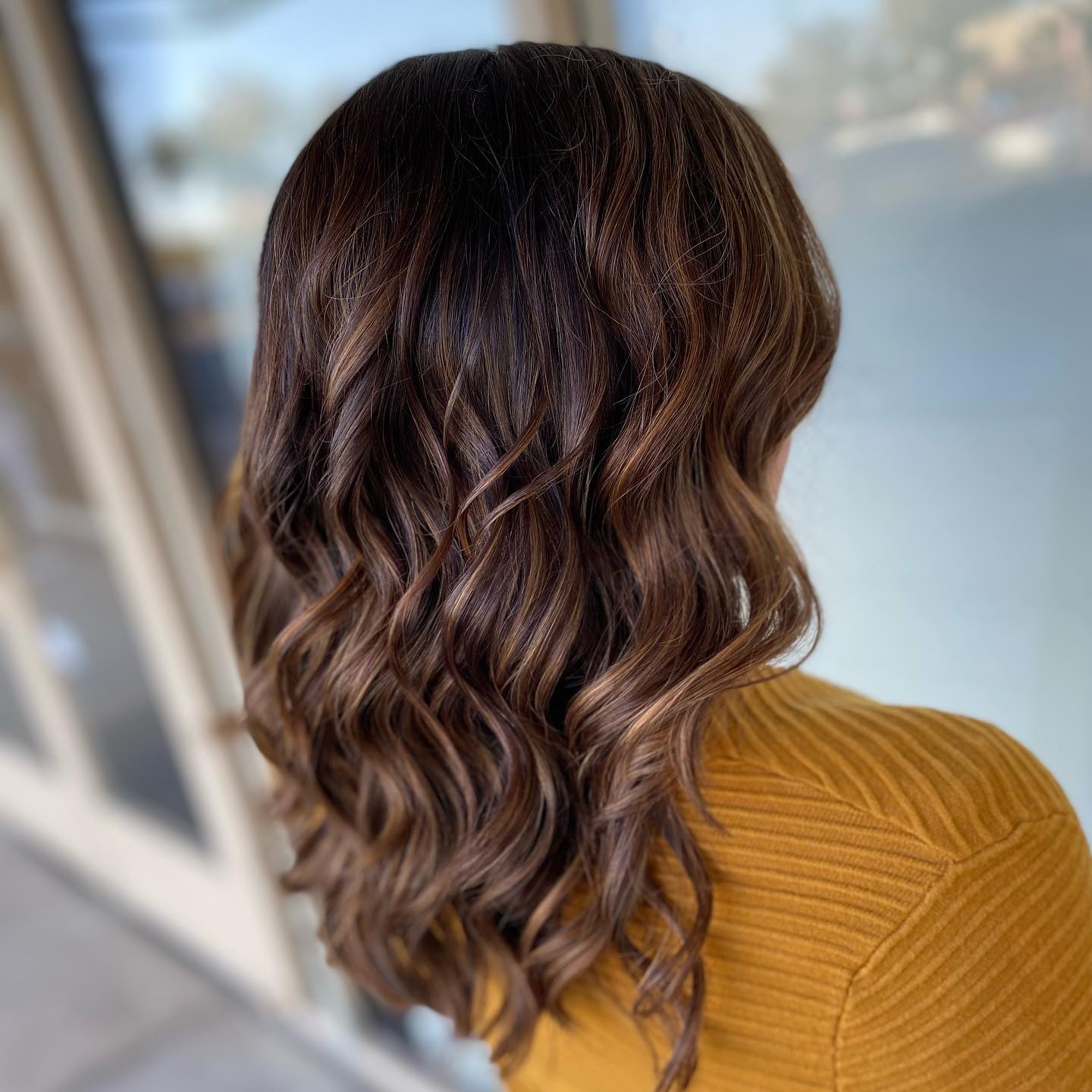 Long Layers Dark Brown With Auburn Highlights Long Layers Dark Brown With Auburn Highlights — Low Maintenance Winter Hair Colors