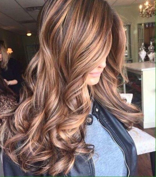 Brown With Cinnamon Balayage Blowout — Cinnamon Brown Hair