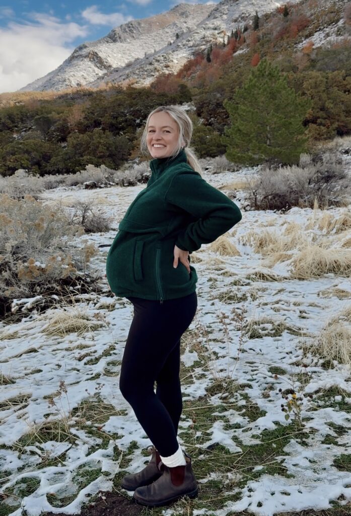 Hiking Outdoor Activity Outfit Idea — Winter Maternity Outfits
