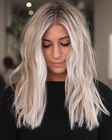 Shoulder Length Ash Blonde With Platinum Shoulder Length Ash Blonde With Platinum — True Winter Hair Color