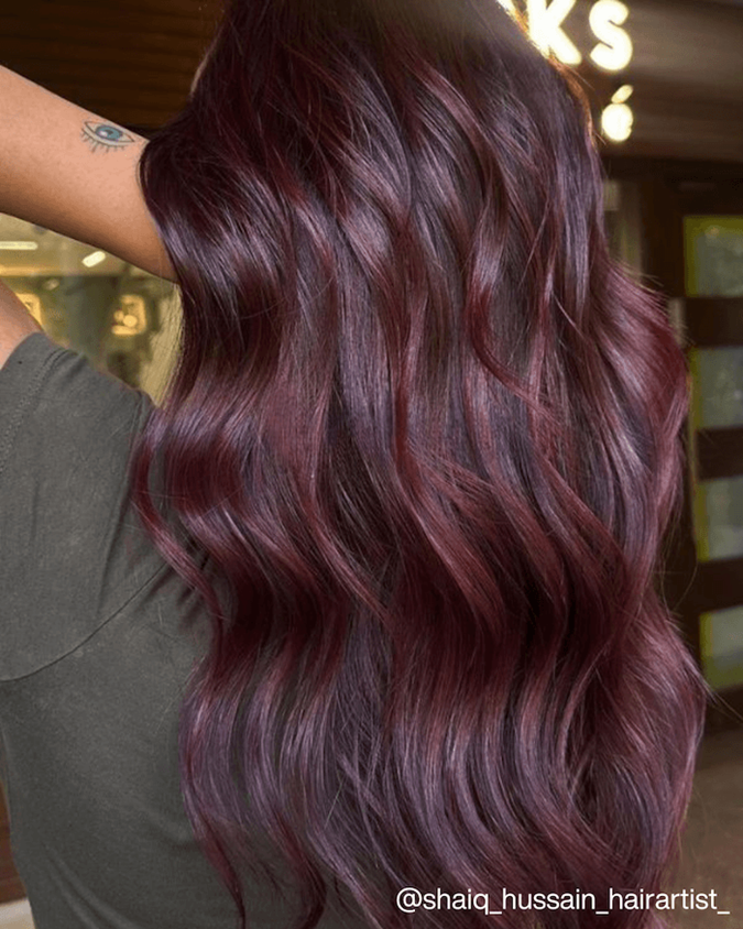 Cherry Red With Violet Tones Cherry Red With Violet Tones — Winter Red Hair Colors