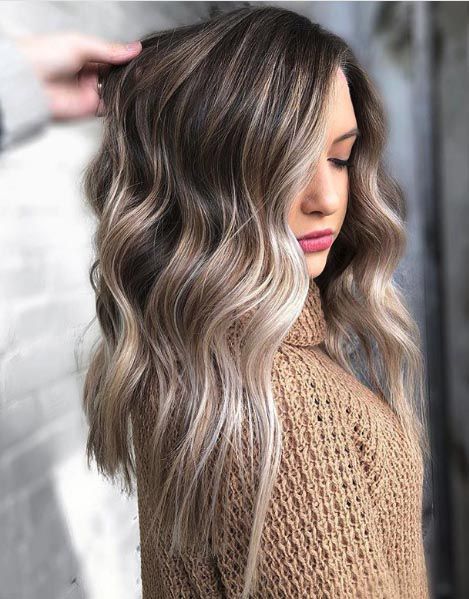 Cool Brown With Ash Blonde Highlights Cool Brown With Ash Blonde Highlights — Winter Brown Hair Colors