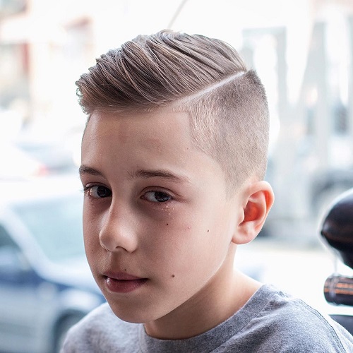 Smooth Side Part With Sharp Line Smooth Side Part With Sharp Line — Winter Haircuts for Boys