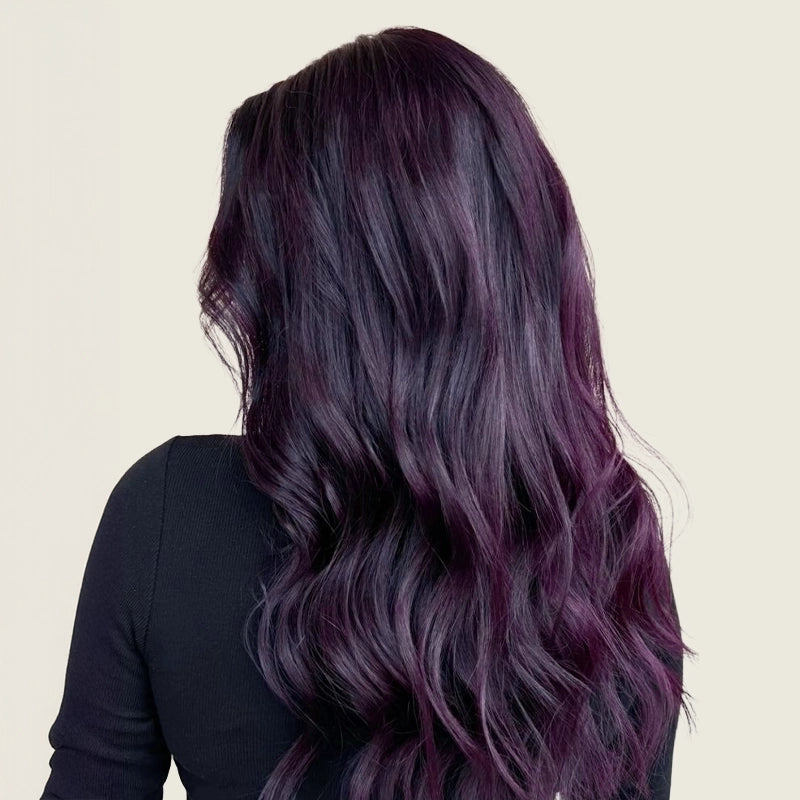 Mid-Back Rich Plum With Violet Undertones — Plum Hair Color