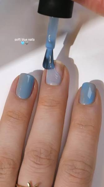 Deep Blue with White Cross Accent Deep Blue with White Cross Accent — blue nail inspo
