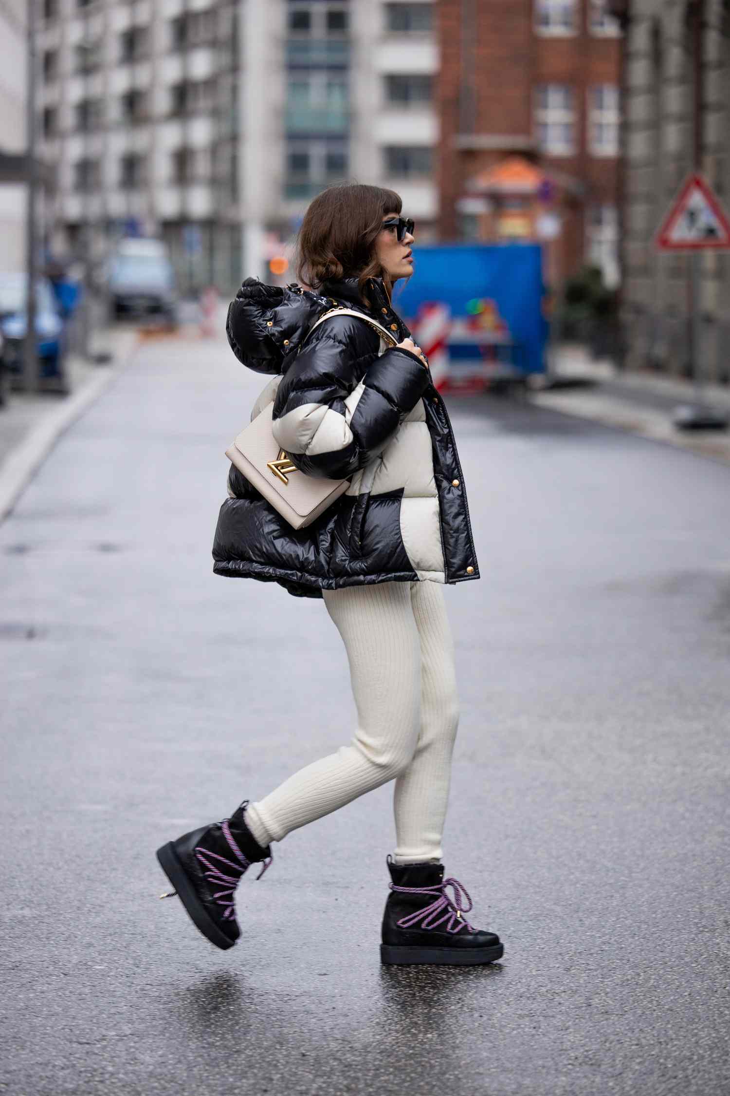 Puffer Jacket and Snow Boots for Urban Walks — Winter Streetwear Outfits