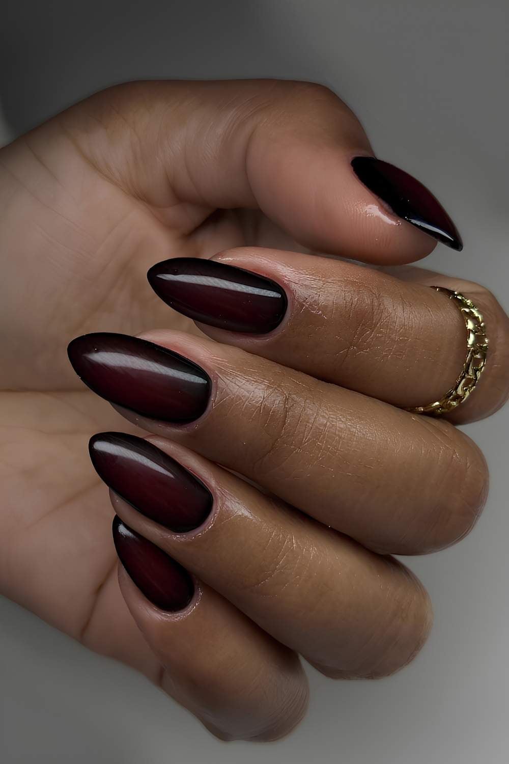Ombre Black to Cherry Stiletto Ombre Black to Cherry Stiletto — Black Cherry Nails