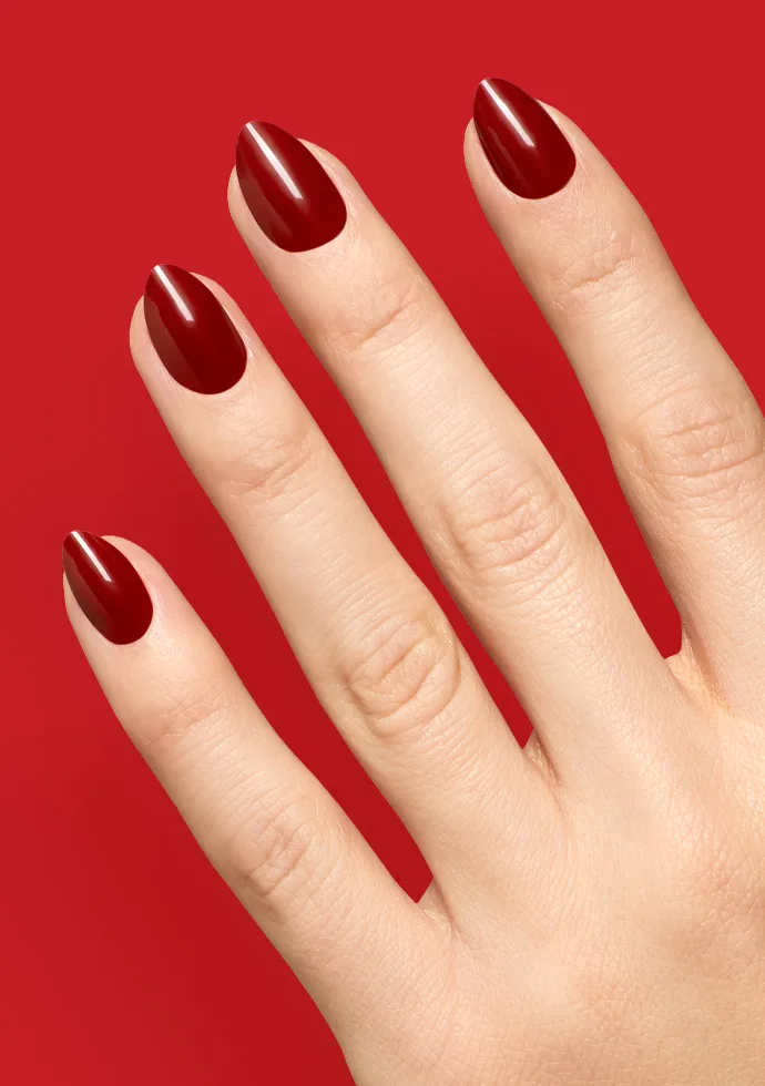 Deep Burgundy Glossy Almond Nails Deep Burgundy Glossy Almond Nails — Winter Nail Colors for Pale Skin