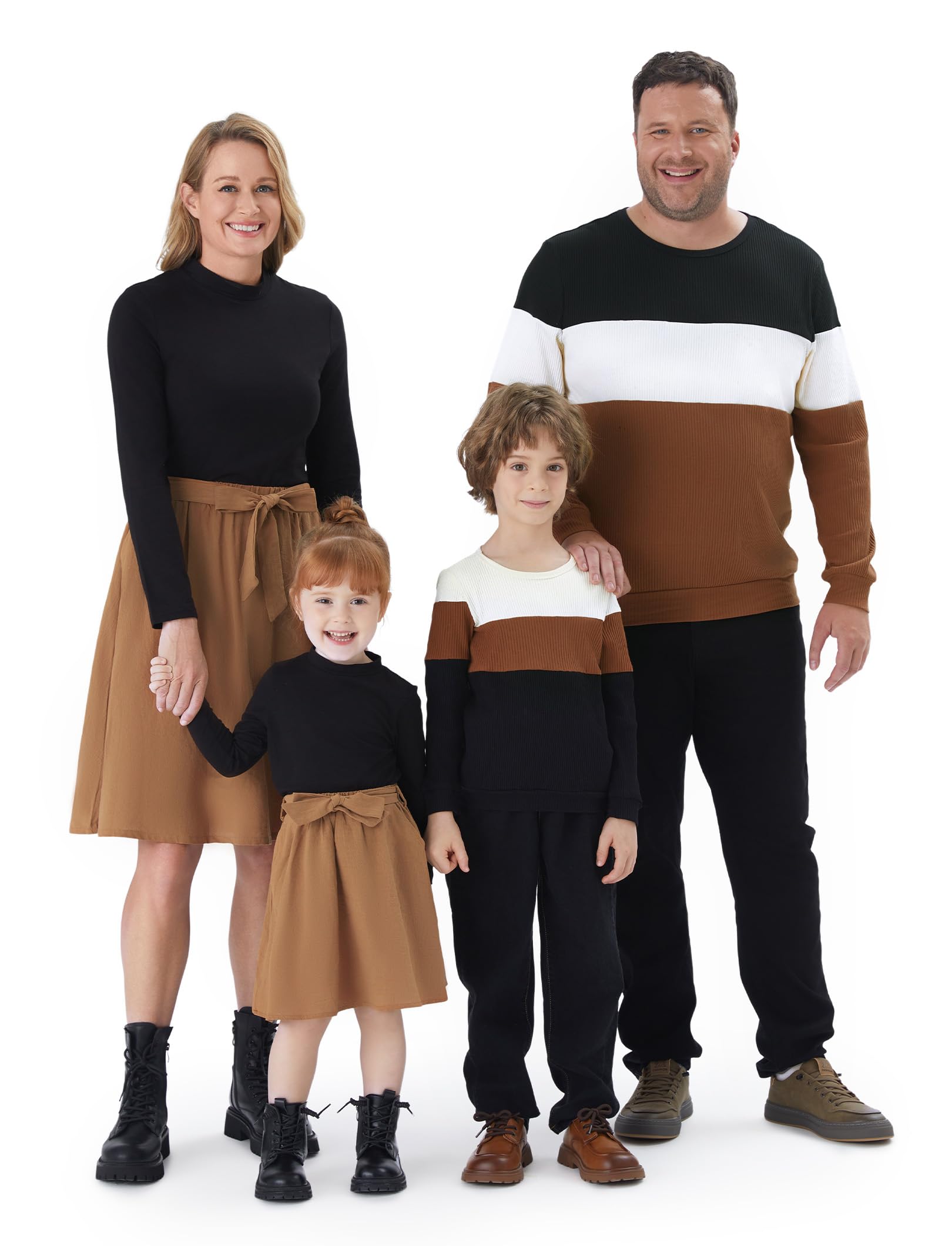 Color Block Knitwear for Coordinated Family Style Color Block Knitwear for Coordinated Family Style — Winter Family Photo Outfits