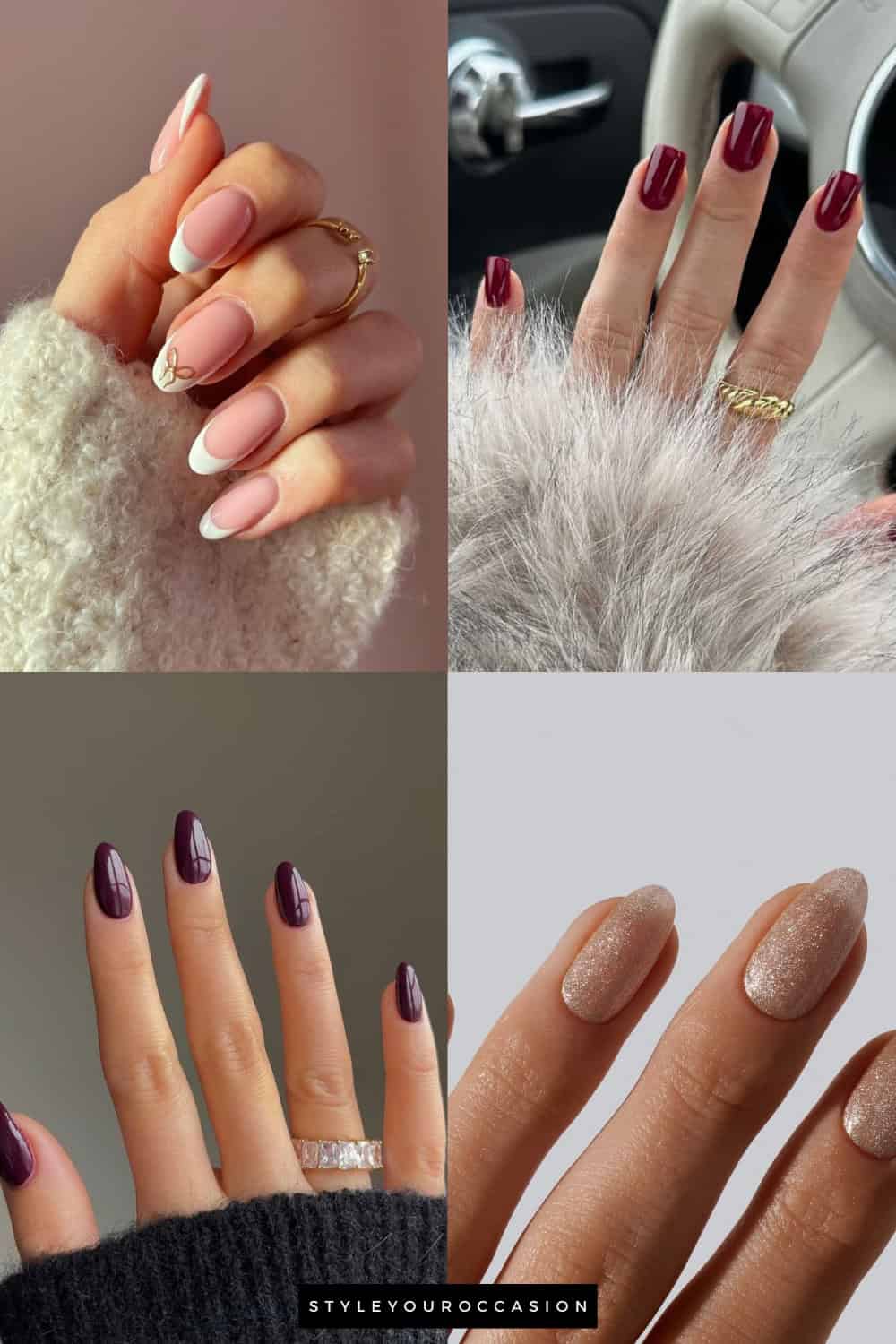Pale Pink French with Gold Line Accent Pale Pink French with Gold Line Accent — Simple Winter Nails