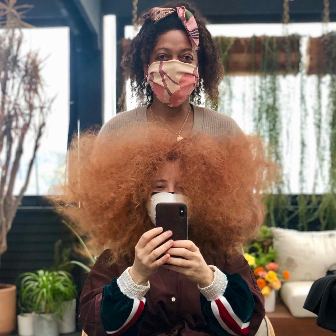 Fiery Copper Afro — Winter Hair Colors for Curly Hair