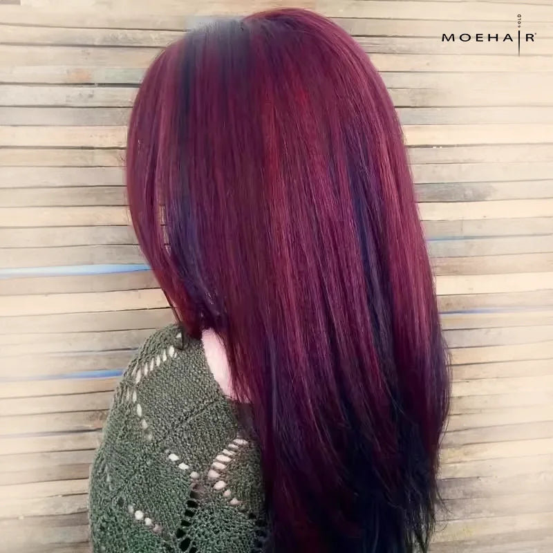Mahogany with Violet and Blue Undertones Mahogany with Violet and Blue Undertones — Mahogany Hair Color