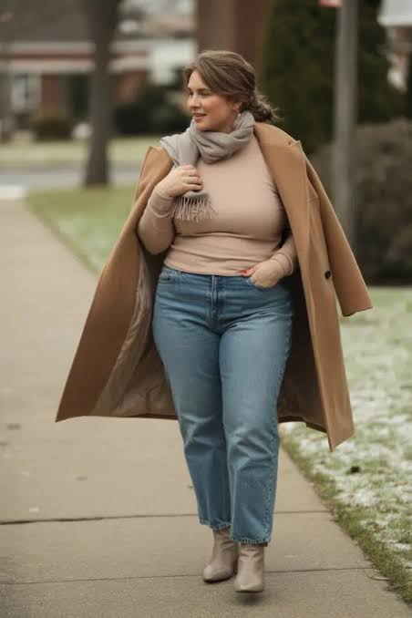 Cozy Winter Look with Beige Ankle Boots Cozy Winter Look with Beige Ankle Boots — Winter Boots Outfits