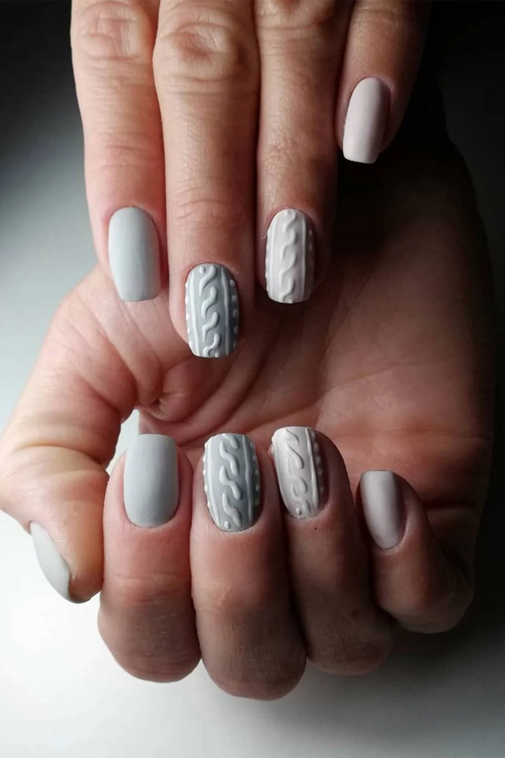 Cozy Matte Sweater Nails Cozy Matte Sweater Nails — Winter Nails