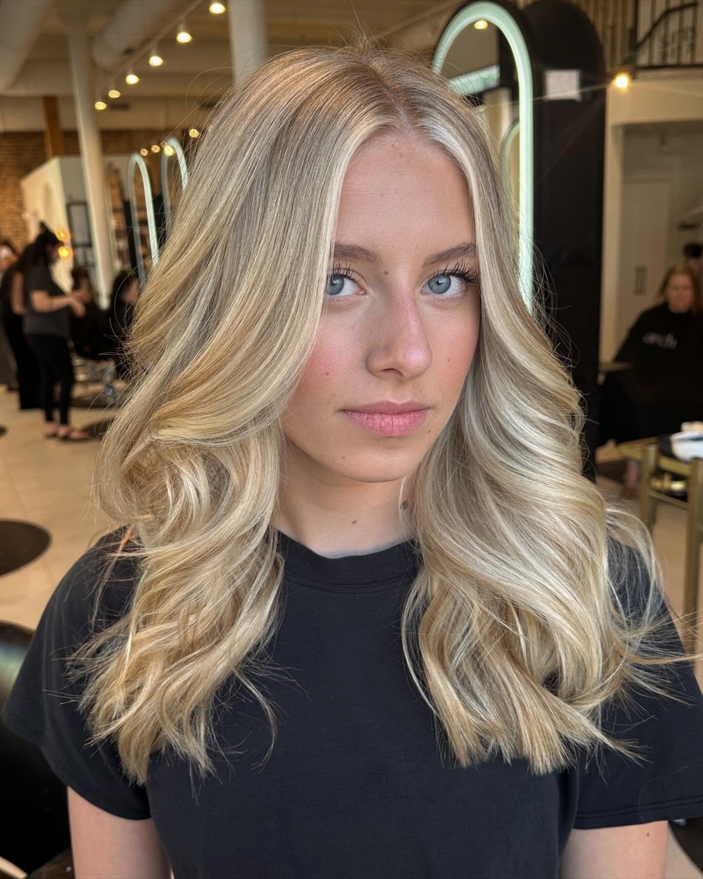 Shoulder Platinum Blonde With Ash Lowlights — Lowlights for Blonde Hair