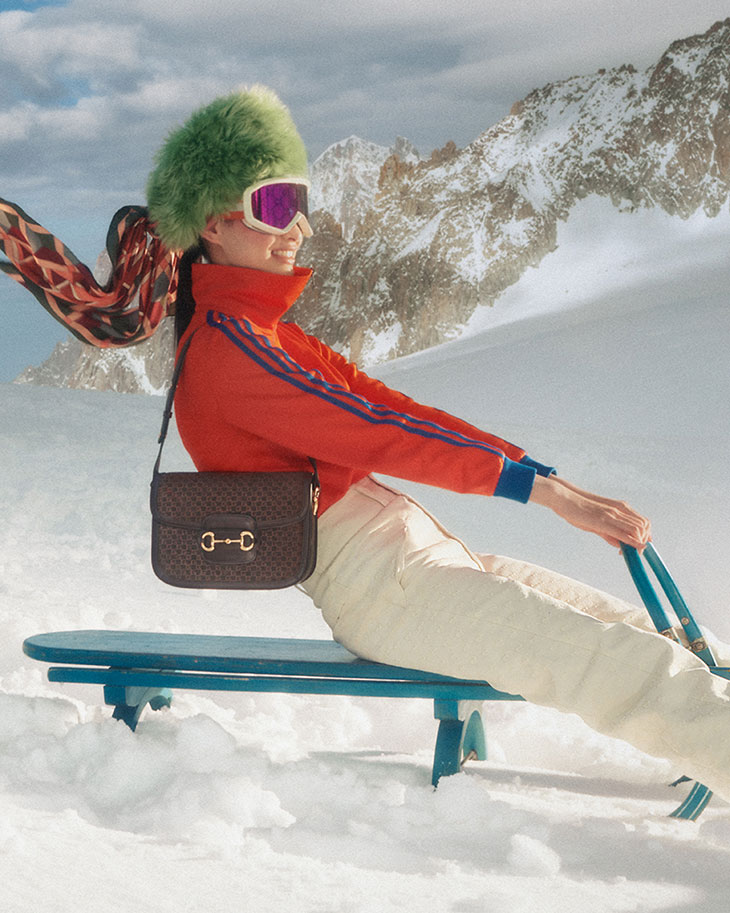 Vibrant Orange Track Jacket with Faux Fur Hat Vibrant Orange Track Jacket with Faux Fur Hat — Apres Ski Outfits